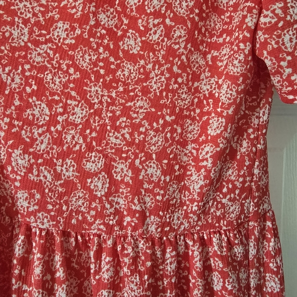 Zara Red Oversized Floral Dress - Picture 6 of 7